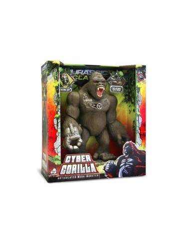 "Lanard Gorilla Articolato Cyber Gorilla con Enormi Pugni Schiaccianti, Action Figure Dettagliata per Scene di Battaglia"