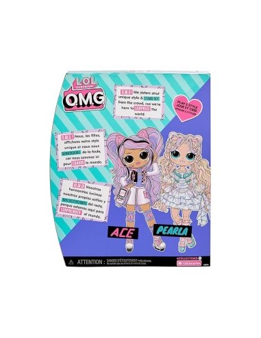 L.O.L. Surprise! OMG Fashion Doll Ace con 15 Sorprese, Abiti e Accessori a Tema Gioco | Età 4+