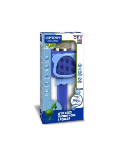 MICROFONO 412820 WIRELESS AZZURRO