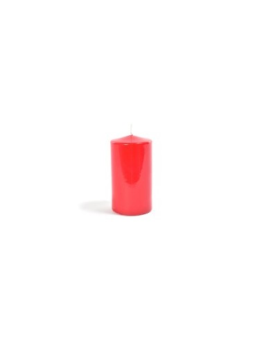 Candela di Natale Pillar Lucida Rossa 10x5CM - La Magia di Natale con luce e calore