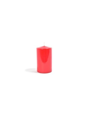 Candela di Natale Pillar Lucida Rossa 10x6CM - La Magia di Natale per un'atmosfera accogliente