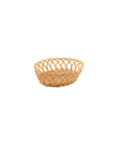 CESTINO PANE OVALE 26X21CM RATTAN SINTETICO