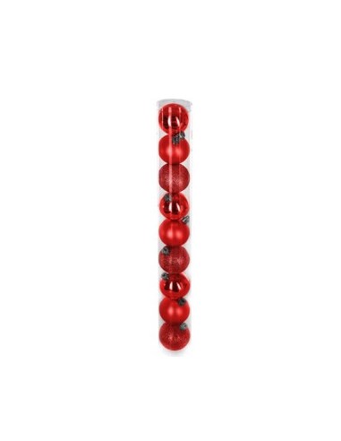 CONF 9 SFERE 144820RG PLASTICA 6CM ROSSO