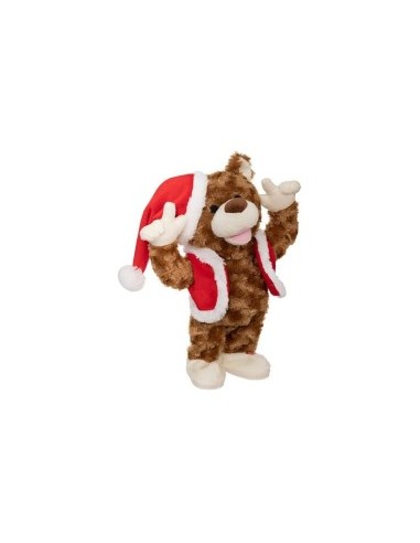 Orsetto di Natale Marrone con Cappello, Peluche 31cm