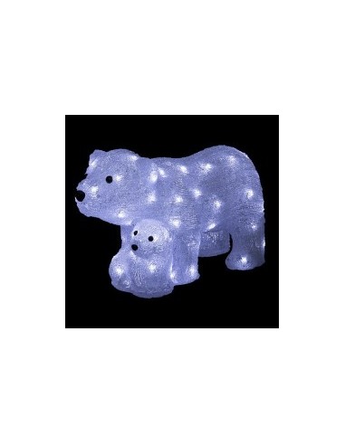 Orso Natalizio con 60 Luci LED, 44x21x25cm, Decorazione da Esterno,  Accessorio di Natale