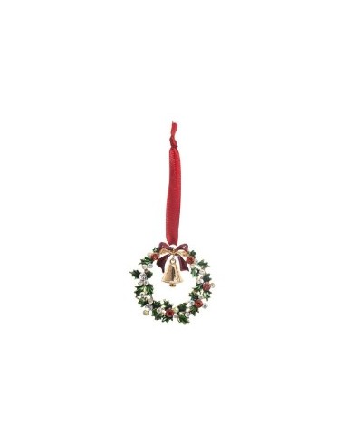 Pendente Natalizio di Natale 6,5 cm in Metallo, Elegante Decorazione, Ideale per Albero e Addobbi Festivi