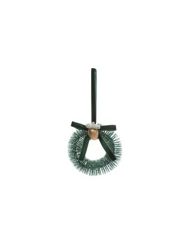 Pendente di Natale Ghirlanda Verde, 10 cm, Elegante Decorazione Natalizia per Albero, Festiva e Classica