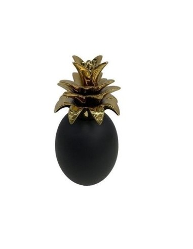 ANANAS 151129 NERO OPACO GAMBO ORO 12X23CM