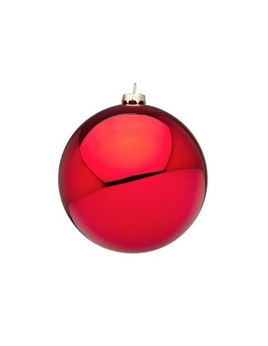 Sfera di Natale in Vetro Rosso Lucido Ø15cm, Magia di Natale per la Tua Decorazione Festiva