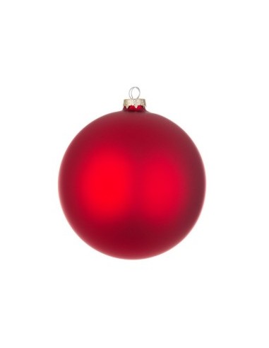 Sfera di Natale in Vetro Rosso Opaco Ø15cm, La Magia di Natale per la Tua Decorazione Festiva