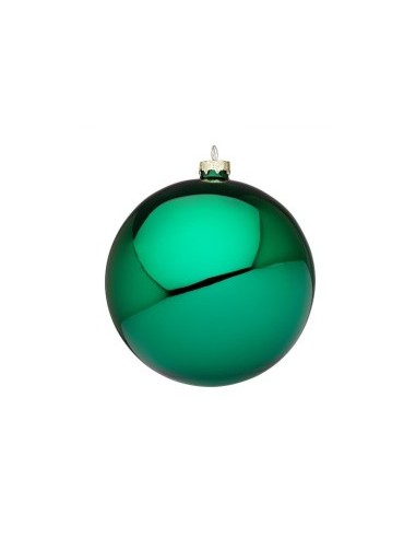 Sfera di Natale in Vetro Verde Smeraldo Lucido Ø15cm, La Magia di Natale per Decorazioni Festive