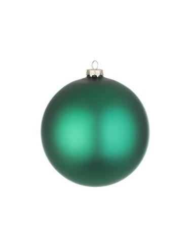 Sfera di Natale in Vetro Verde Smeraldo Opaco Ø15cm, La Magia di Natale per Addobbi Festivi