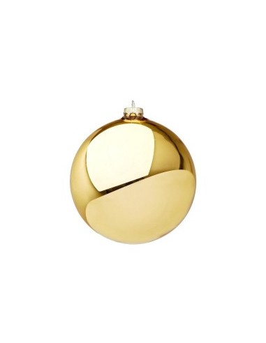 Sfera di Natale in Vetro Oro Lucido Ø15cm, La Magia di Natale per Decorazioni Festive