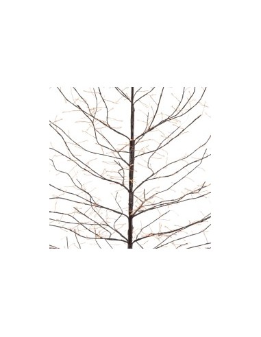 Albero Ramo Tiglio Marrone 200cm con 1120 MicroLED FlashLED, IP44, Base in Metallo, Rami Modellabili