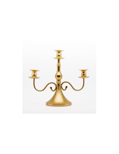 CANDELABRO ORO 3 BRACCI 36X15X31CM