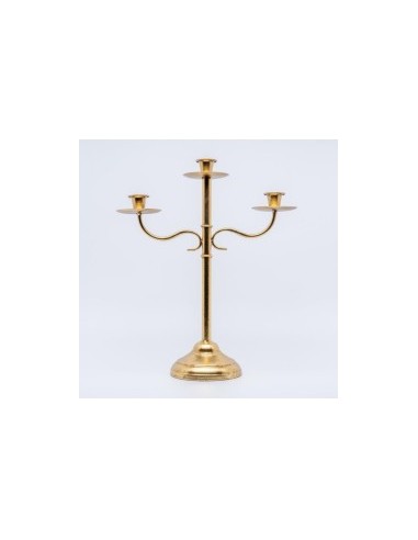 CANDELABRO RETRO' ORO 3 BRACCI 38X46CM