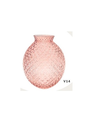 VASO VETRO CHIC 24X29CM ROSA