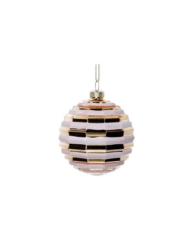 SFERA 639034 VETRO 8CM ORO/BIANCO