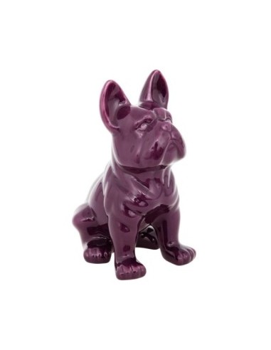 FIGURA BULLDOG 168329C VIOLA 23X18X12CM CERAMICA