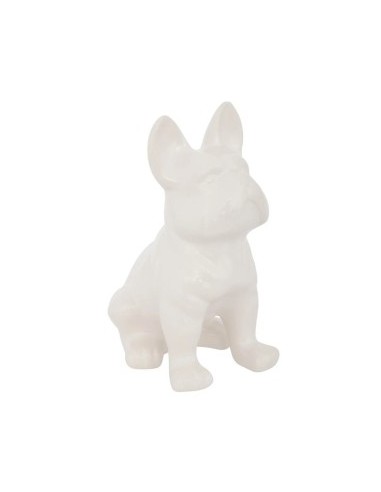 FIGURA BULLDOG 168329D BIANCO 23X18X12CM CERAMICA