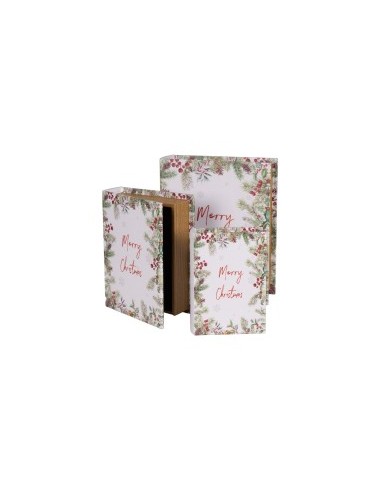 SCATOLA LIBRO 138425 1 MIS GHIRLANDA 17X12X4CM LEGNO