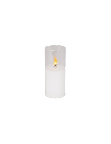 CANDELA LED 139675 VETRO AMBRA 7X17CM