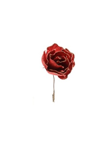 FIORE 16366 ROSA ROSSA 15CM CON CLIP