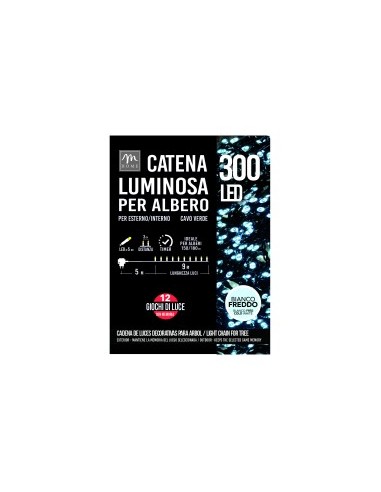 Serie Luminosa - 300 LED Bianco Freddo da Esterno - La Magia di Natale a Casa Tua