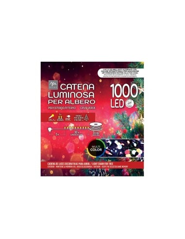 Serie Luminosa - 1000 LED Multicolor Microsatinato da Esterno - La Magia di Natale a Casa Tua