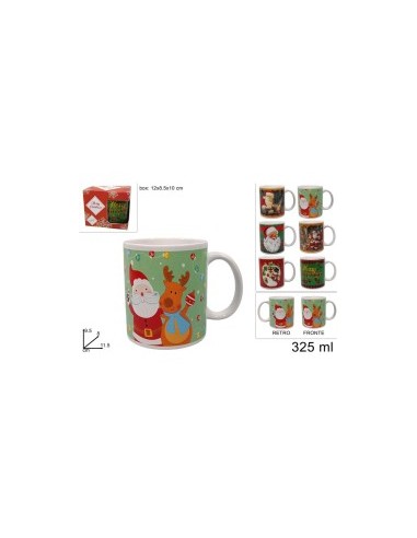 TAZZA 308579 DECORO NATALIZIO 325ML ASSORTITO