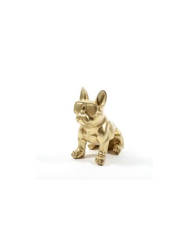 FIGURA BULLDOG 16892 ORO 13X21X22CM RESINA