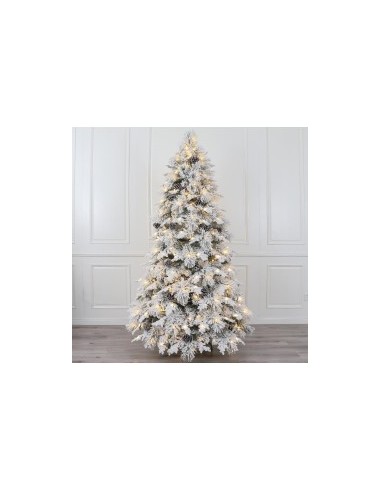 ALBERO DI NATALE CHAMONIX INNEVATO CON 410 LUCI LED 135X240CM