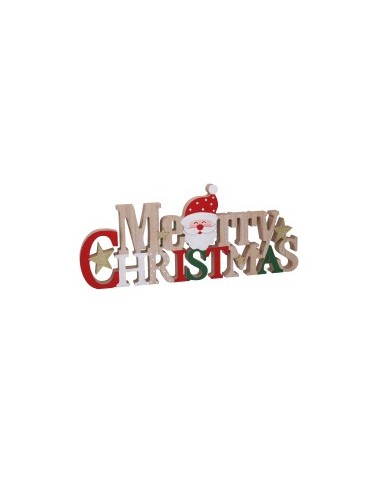 SCRITTA 639132 MERRY CHRISTMAS LEGNO 39,5X17CM