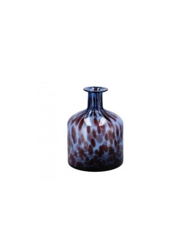 VASO 109077 LEOPARD 23X28CM VETRO BLU