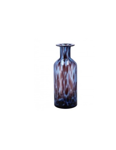 VASO 109075 LEOPARD 16X43CM VETRO BLU