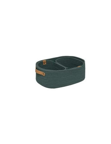 CESTINO 204911B 2 MIS POLIESTERE 35X25X12CM VERDE FORESTA