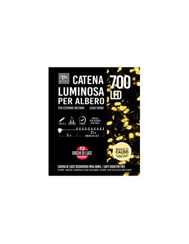 SERIE LUMINOSA 700LED BIANCO CALDO DA ESTERNO