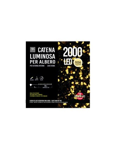 SERIE LUMINOSA 2000LED BIANCO CALDO DA ESTERNO