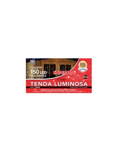 TENDA LUMINOSA 150LED BIANCO SUPERCALDO DA ESTERNO 0,9X2,7MT