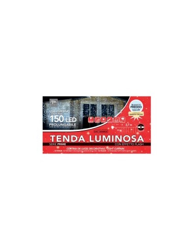 TENDA LUMINOSA 150LED BIANCO FREDDO DA ESTERNO 0,9X2,7MT