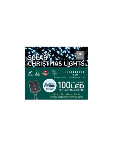 Serie Luminosa 100 LED Luce Solare di Natale - La Magia di Natale a casa tua!