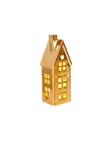 CASETTA 0523083 DICKENS ORO CON LED 5X5X13CM