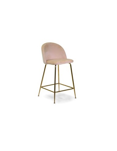 SGABELLO 281089 SAMMI VELLUTO CREMA GAMBE ORO 44X48X91CM