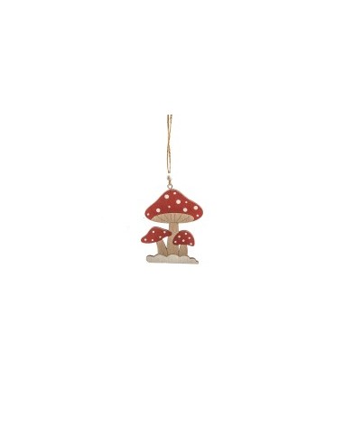 PENDENTE 21049 FUNGHI LEGNO H10,5CM