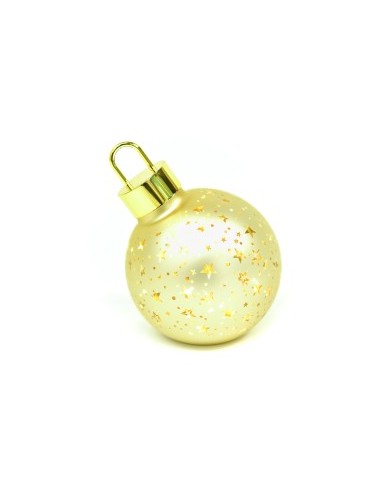 SFERA 56262 VETRO 23X15X18CM CON LUCI ORO