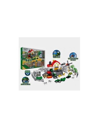 FATTORIA 42426 PLAYSET 50PZ CON ANIMALI E MEZZI