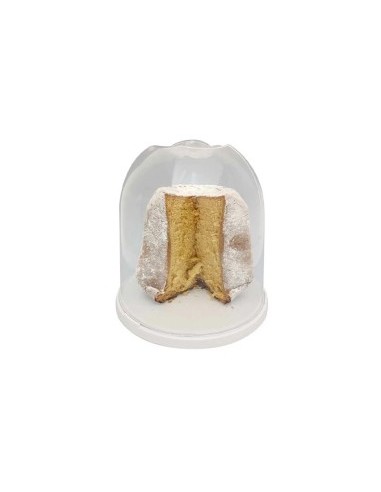 Porta Panettone e Pandoro 28x27cm, Diametro Interno 25cm con 3 chiusure di sicurezza e Vassoio Bianco Antigraffio