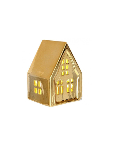 CASETTA 0523098 DICKENS ORO CON LED 6X6X8CM