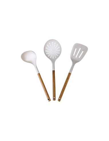 Set "Harmony" di 3 utensili da cucina in acacia, dimensioni L. x P. x A. cm, peso 0,060 Kg, utensili in legno, cucina ecologica