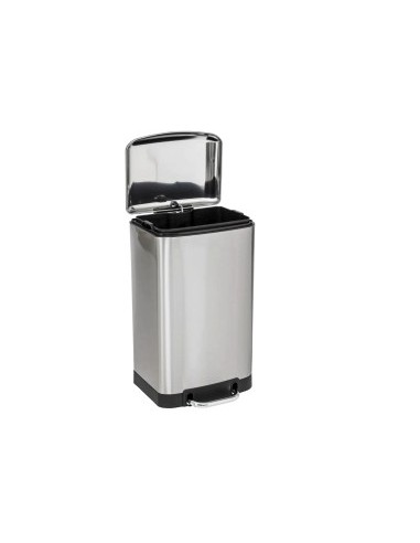 Ariane bidone per rifiuti in acciaio inox 20 litri, dimensioni L. 53,3 x l. 30 x h. 30 cm, resistente, moderno, bagno, cucina